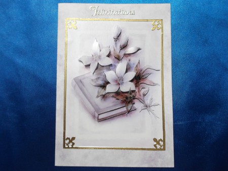 bible avec grosse fleurs blanche - Prix  : 3,25 euros