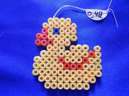 Petit canard - Prix : 0,42 euro - 5,3 cm de largeur sur 5,9 cm de hauteur